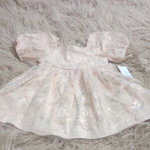 Adorable Pink Baby Dress with Floral Design